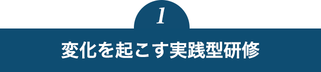 変化を起こす実践型研修